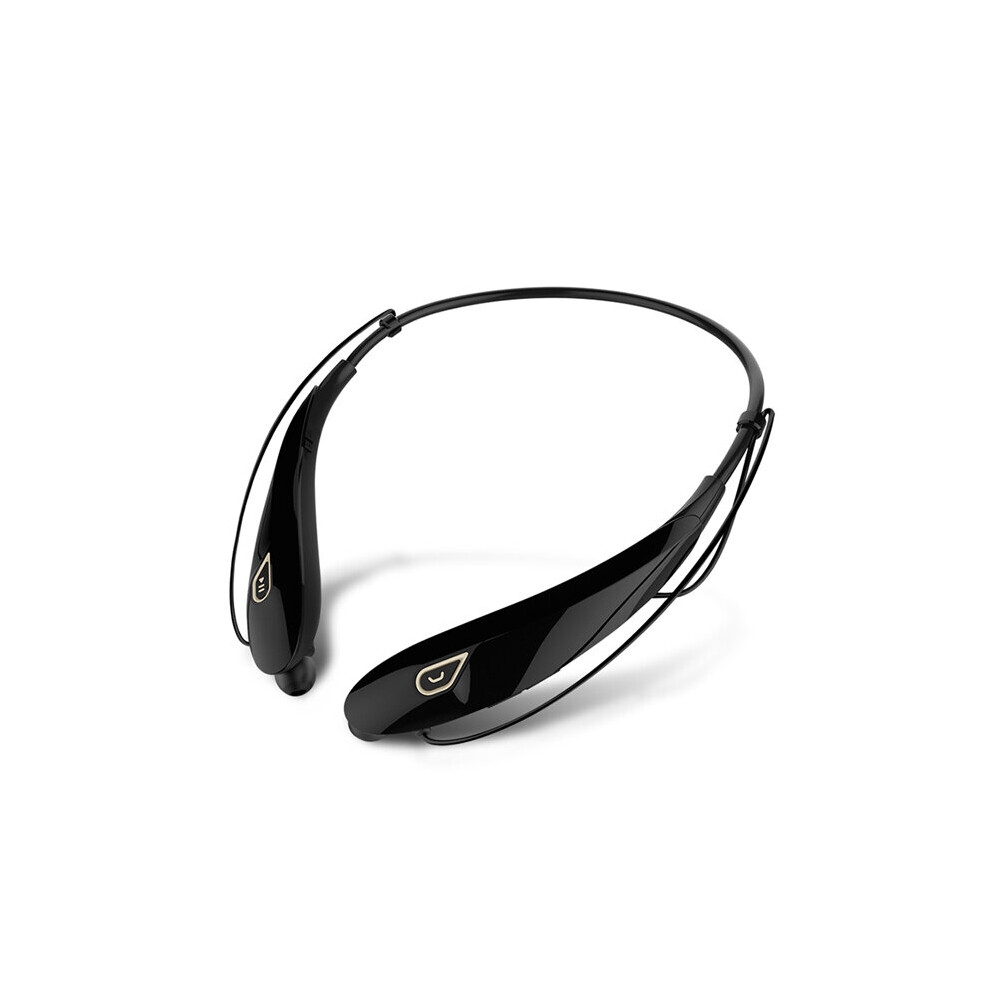 (A- 15 Hours) Wxyy Large Capacity Bettery Handsfree Sport Wireless Headphones Wireless Earphones Bluetooth Earphone Headset With Mic Stereo Black/Gold 4851204909233