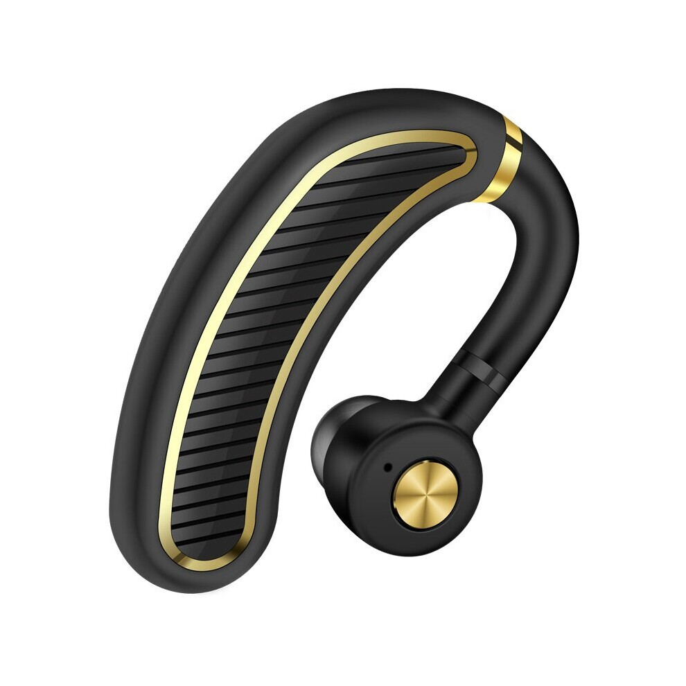 (A-) Bluetooth Earphone With Microphone 24 Hours Talk Time Wireless Headset Sweat-Proof Sport Music Earbuds Long Last Earpiece Gold 4851204994833
