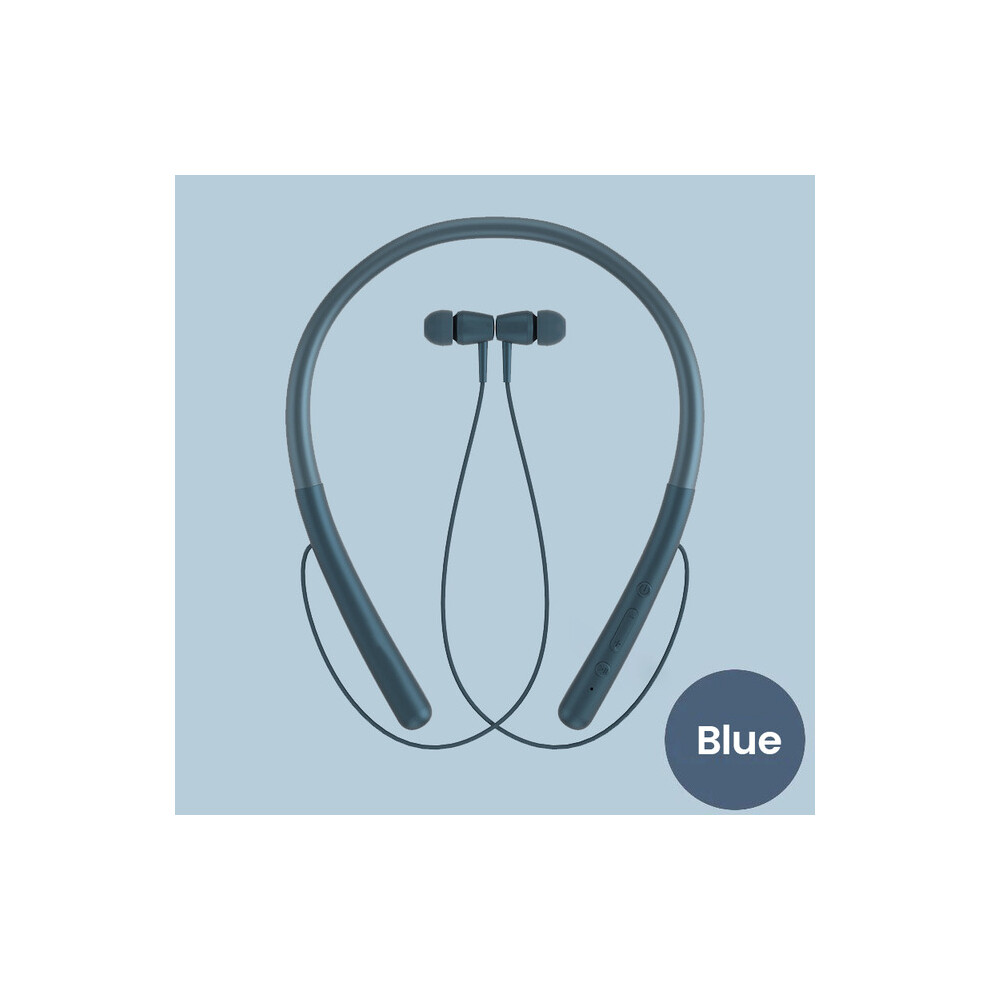 (A-) Magnetic Earphone Wireless Neckband Headphones Tooth 5.0 Earbuds Sports Waterproof Tws Blutooth Headset With Microphone Mic Blue 4851204947631