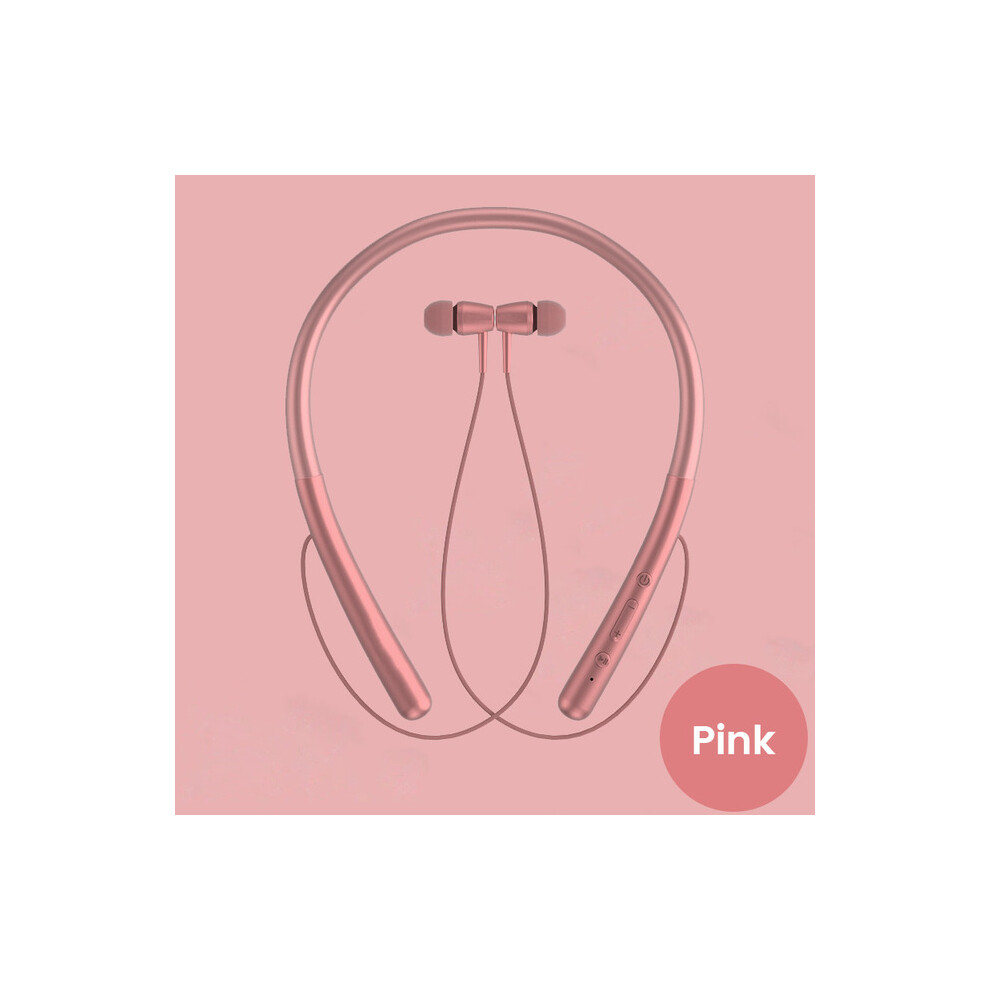 (A-) Magnetic Earphone Wireless Neckband Headphones Bluetooth 5.0 Earbuds Sports Waterproof Tws Blutooth Headset With Microphone Mic Pink 4851204947655