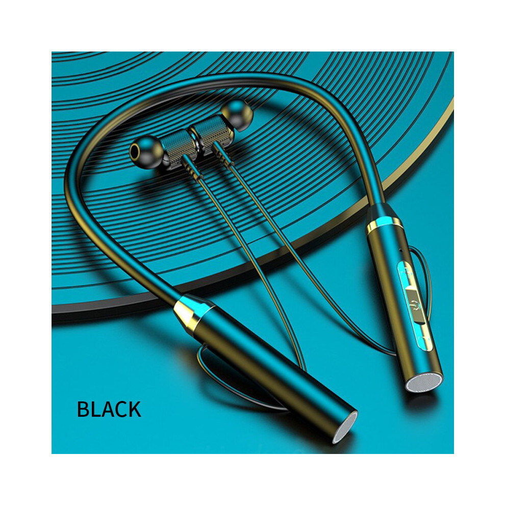 (A-) Wireless Headphones Bluetooth 5.0 Neckband Earphones Magnetic Sports Waterproof Tws Earbuds Blutooth Headset With Microphone Mic Black 4851204870502
