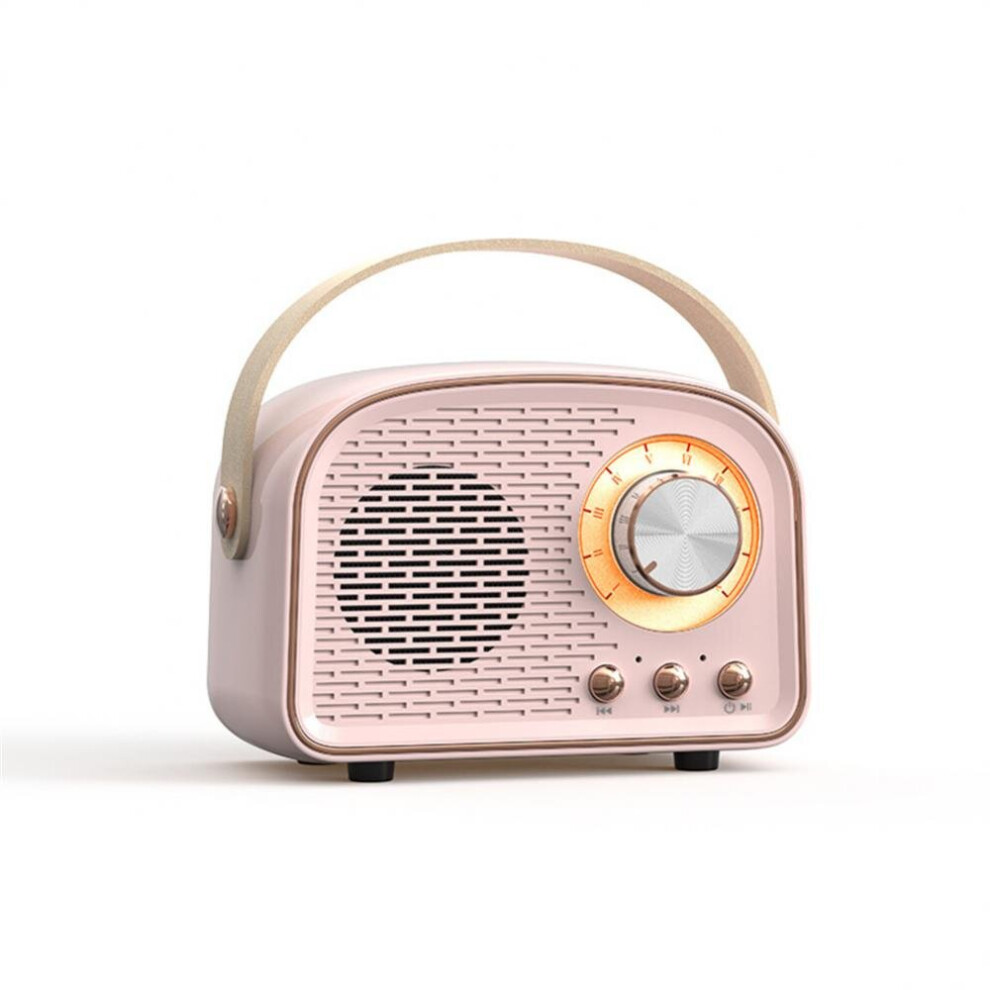 (A-) Outdoor Speaker Retro Mini Speaker Sound Stereo Stereo Surround Subwoofer Tf Aux No Radio Classical Dw21 Speaker New Pink 4854472196909