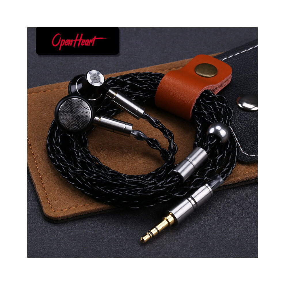 Photos - Headphones ) OPENHEART Wired Earphone Clear Detail Sound Metal headset with mmcx Flat Headphone HiFi Earbuds Hig(a-Black(Include Cable)