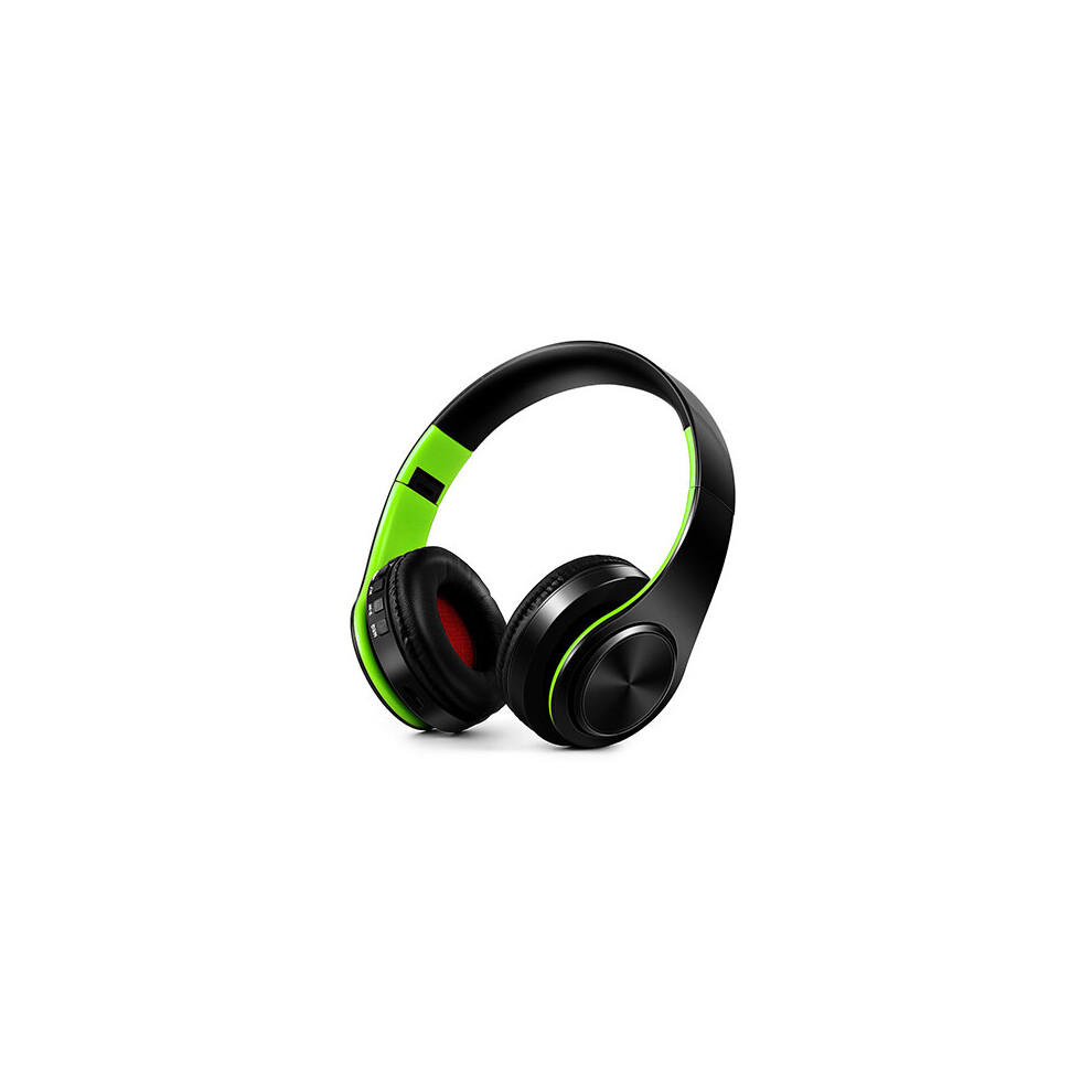 (A- Green) 2022 Sports Bluetooth Music Headphones Wireless Headset Stereo Bass Earphones With Microphone For Ios And Android Black/Green 4851204905259