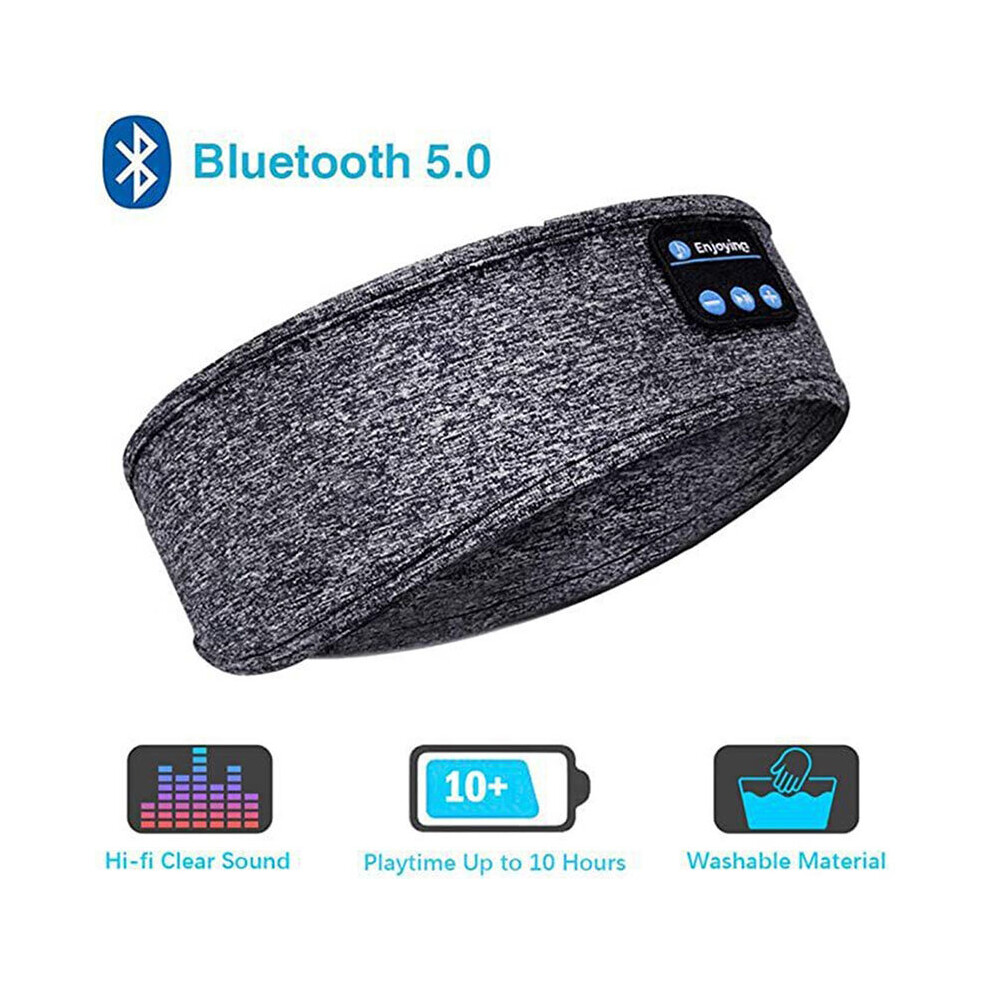 (A- Headband) Original Earphone Bluetooth Headphones Sports Sleeping Headband Music Earbuds For Eye Mask Fone Wireless Bluetooth Headset Gray 4851204958507