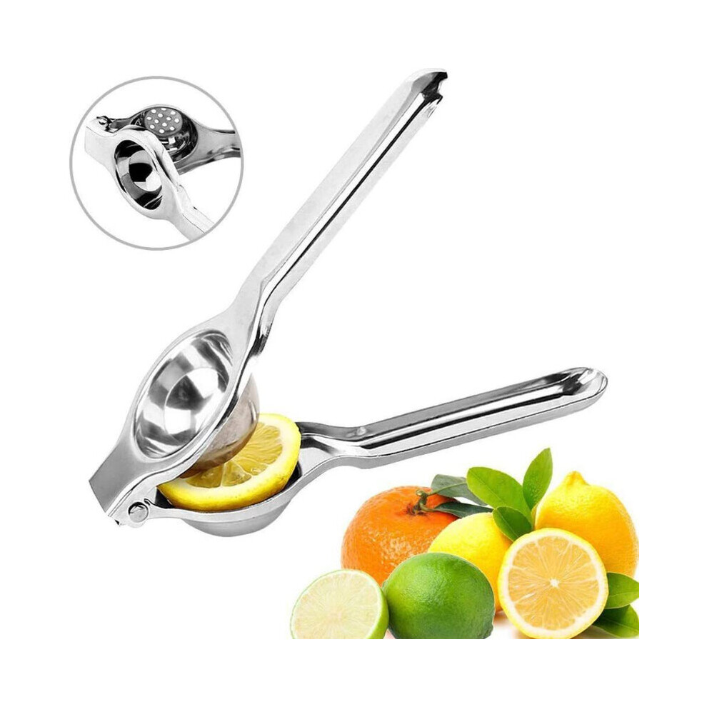 (a-Silver) Lemon Lime Slice Squeezer Citrus Orange Juicer Hand Manual Press Juice Fruit Extractor Handheld Stainless Steel Kitchen Tools-image-OPC-PBYQ9TX-NEW