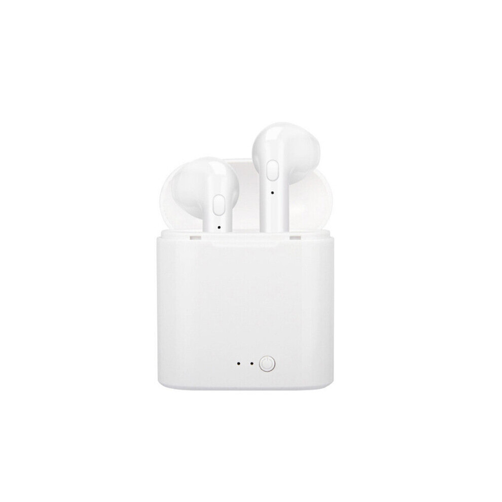 (A-I7s Set) Mini Handsfree Bluetooth Earphone I7s Tws Mobile Wireless Earpieces Mp3 Music Earbud Earphone I7 With Mic For Xiaomi Huawei White 4851204906591