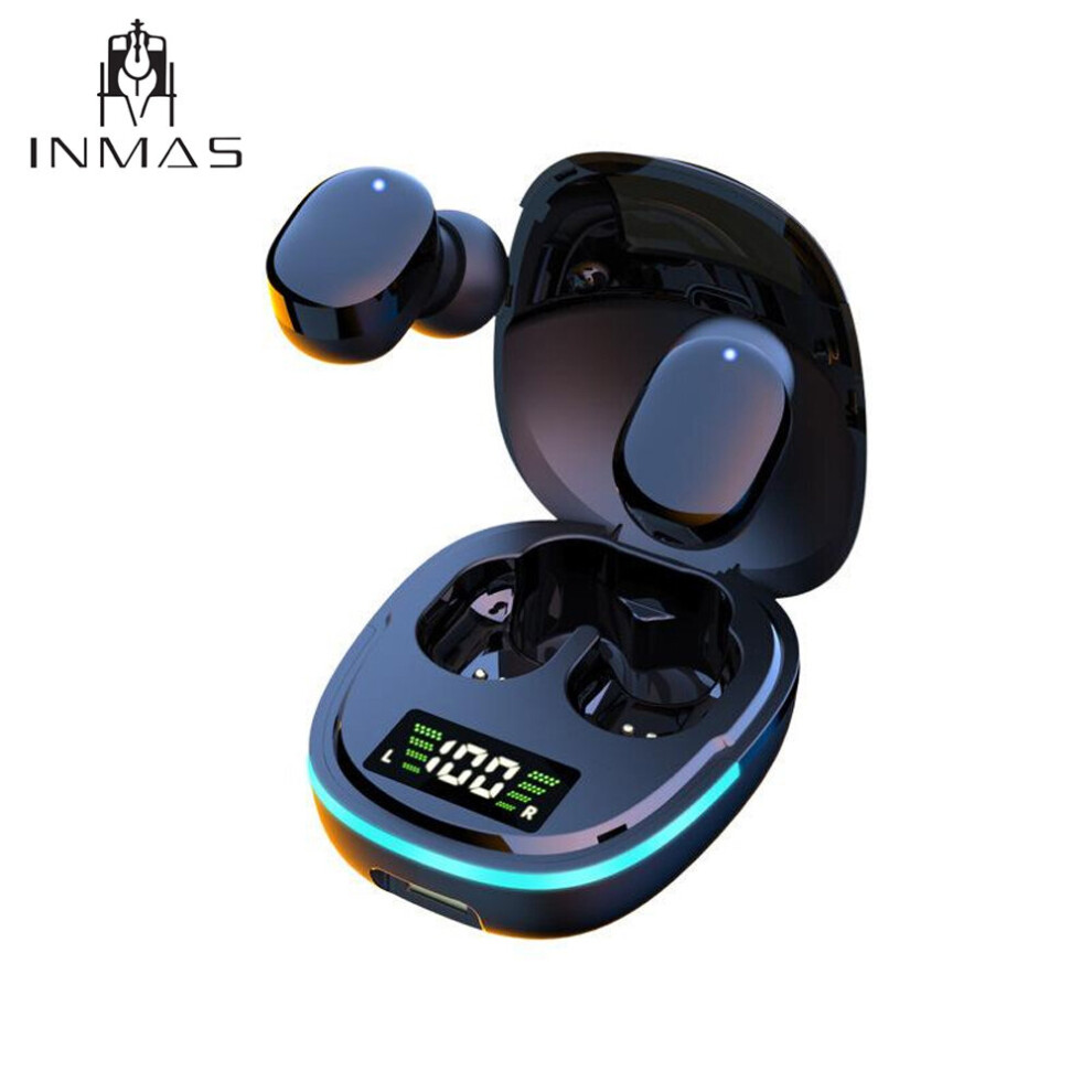 (A-) Inmas Tws G9s Earphones Bluetooth 5.1 Wireless Gaming Headphones Noise Reduction For Smart Phone Earbuds With Charging Box Black 4851205024638