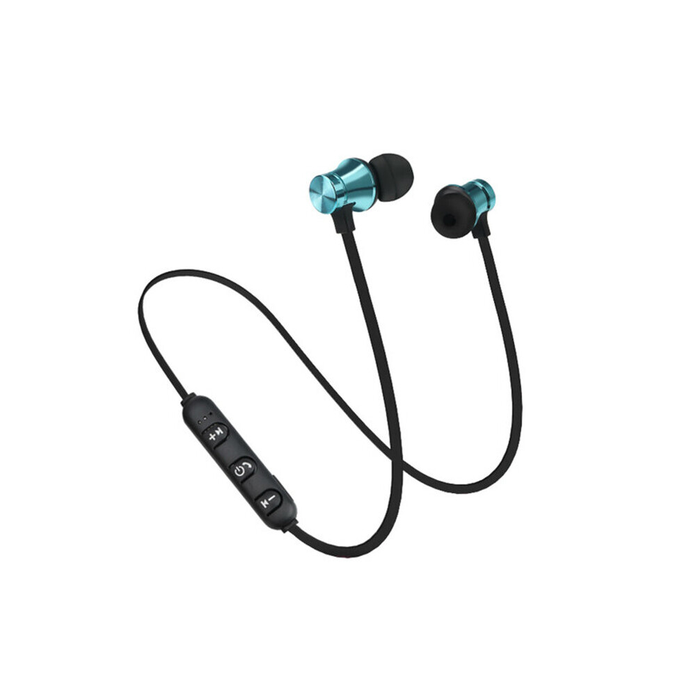 (A-) Xt-11 Magnetic Tooth Earphone V4.2 Stereo Sports Waterproof Earbuds Wireless Neckband Headset With Mic For Iphone Samsung Blue 4851204994802