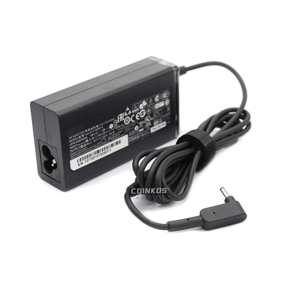 (A-Adapter Only) Laptop Ac Charger 65W 19V 3.42A Power Adapter For Acer Iconia W700 W700p W701 W701p Adp-65Mh B Pa-1650-86 3.0Mm Plug Cable Cord 4855672956317