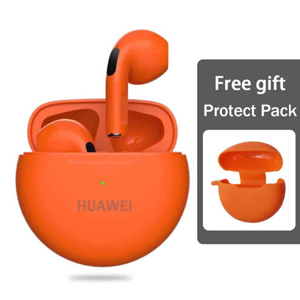 (A-Pro 6 ) Huawei Mini Freebuds True Wireless Earphones Bluetooth Headphones Headsets Tws Hifi Stereo Earbuds Waterproof Handsfree Earpiece Orange 4851204924083