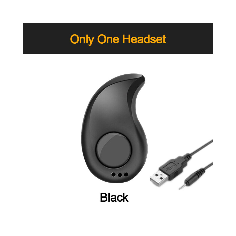 (A-Vip ) New Mini Bluetooth Headset Stereo Wireless Earbuds Noise Reduction Unilateral Business Headset Tws Mini Portable Black 4851205027233