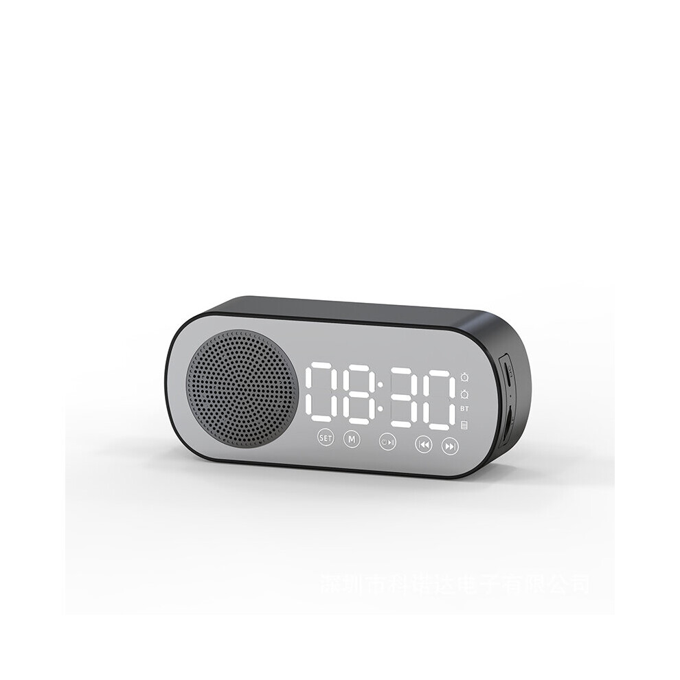 (A-) Wireless Bluetooth Speaker Fm Radio Sound Box Desktop Alarm Clock Subwoofer Music Player Tf Card Bass Speaker Boom For All Phone Black 4854472221670