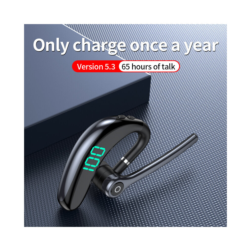 (A-V18 Earphone) S10 Bluetooth 5.0 Headset Wireless Unilateral Ear Hook Earphone Business Sport Handsfree Earbuds With Mic 4851204981697