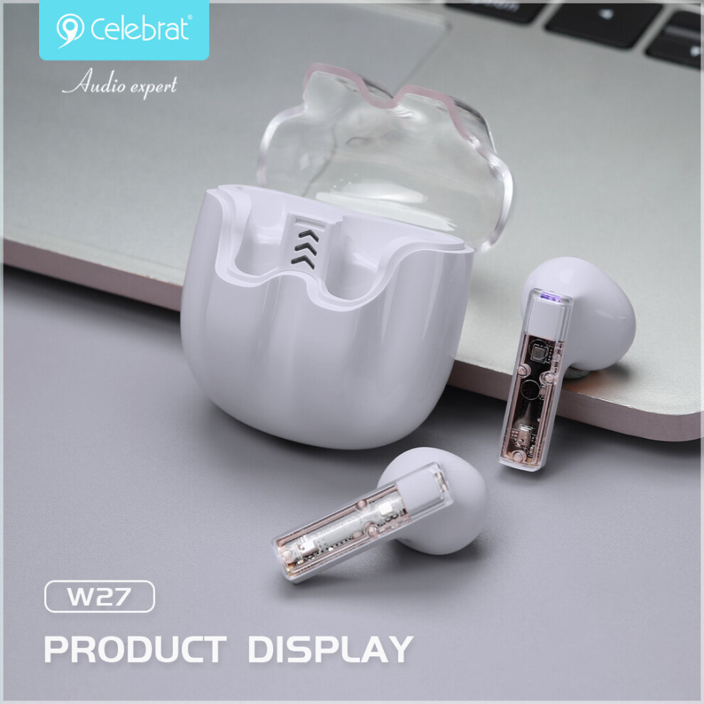 (A-) Heavy Bass Tws Wireless Earbuds In Ear Led Earphones Bluetooth 5.1 Wireless Headphones Waterproof Sport Gaming Headset With Mic White 4853106756823