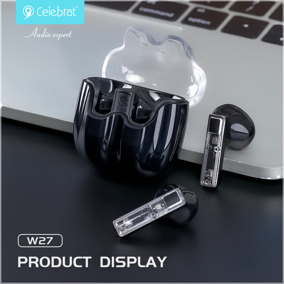 (A-) Heavy Bass Tws Wireless Earbuds In Ear Led Earphones Bluetooth 5.1 Wireless Headphones Waterproof Sport Gaming Headset With Mic Black 4853106756779