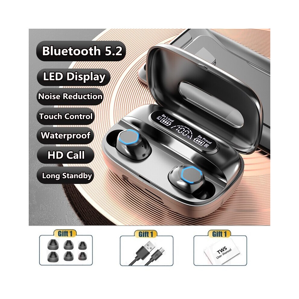 (A-) Fangtuosi Tws Wireless Earphone Hifi Bluetooth Headset 5.2 Bluetooth Reduction Noise Headphones Sports Earbuds With Mic Black 4851205043844