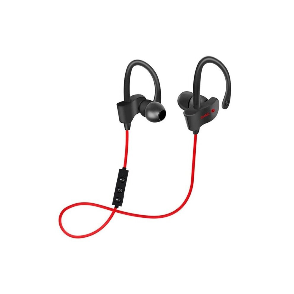 (A-) 558 Bluetooth Earphone Earloop Earbuds Stereo Bluetooth Headset Wireless Sport Earpiece Handsfree With Mic For All Smart Phones Red 4851204938523