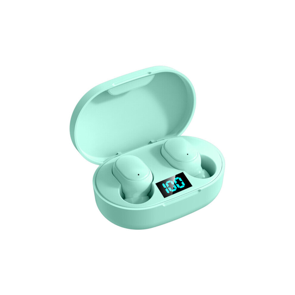 (A-) E7s Tws True Wireless Earphones In-Ear Portable Bluetooth Headphones Led Display Headsets Ipx Sports Waterproof Earbuds With Mic Green 4851205062036