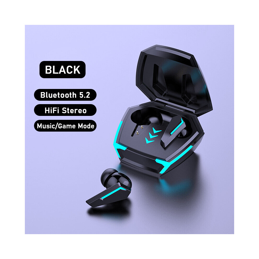 (A-) Tecsire M10 Gaming Earphone Bluetooth Wireless Earbuds Tws Stereo Bass Touch Control With Microphone Black 4851204941547