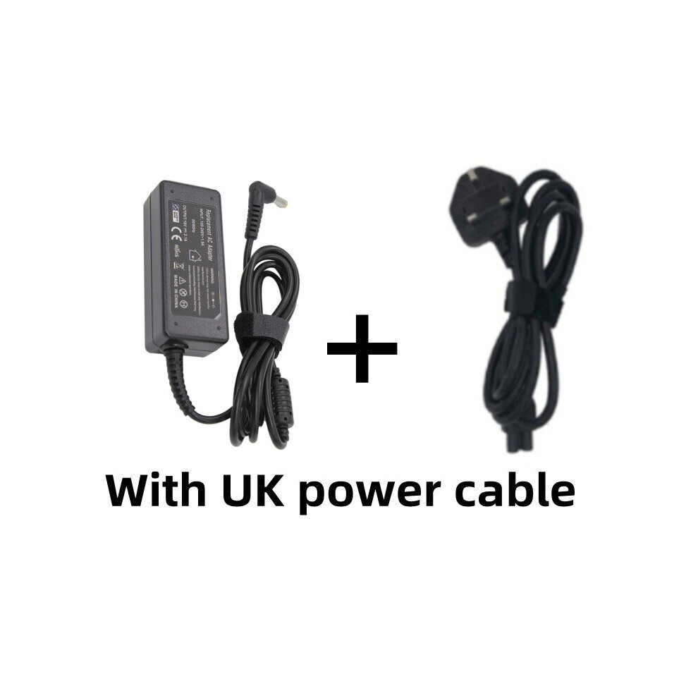 (A-Adapter With Uk) 19V 2.1A 40W 5.5*1.7Mm Ac Adapter Laptop Charger For Acer Aspire D255 D257 D270 722 725 756 Power Supply For Notebook 4855672978821