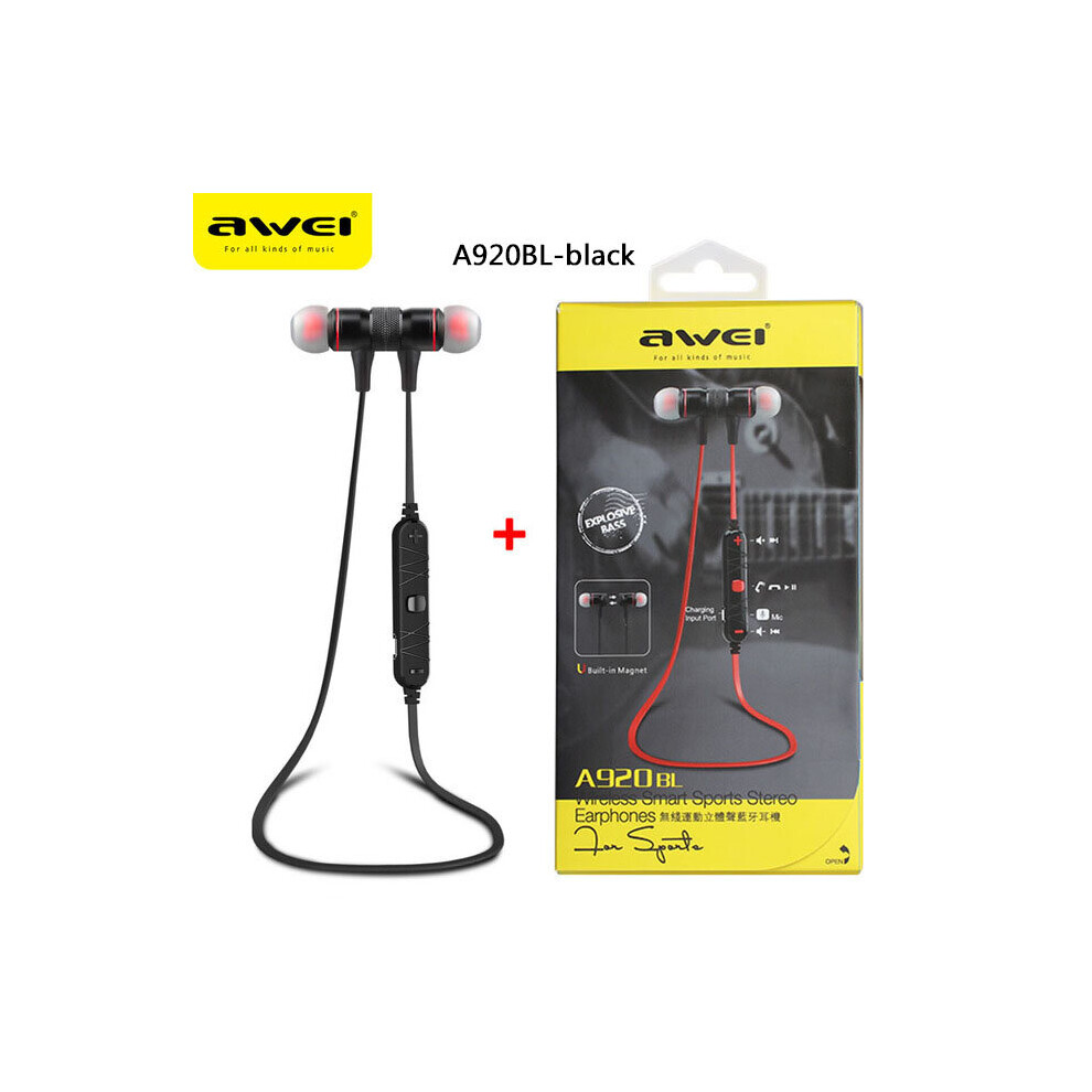(A-A920bl) Awei G20bl/A920bl Bluetooth Earphones Neckband Wireless Sport Cnc Earphones Waterproof In-Ear Stereo Quality Sound Dropshipping 4851204994758