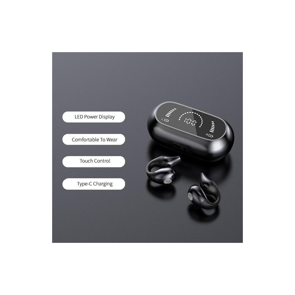 (A-S3 ) Bone Conduction Tws Earbuds Bluetooth Earphones Bass Hifi Stereo Wireless Headphone With Mic Sports Waterproof Headset For Phone Black 4851204893648