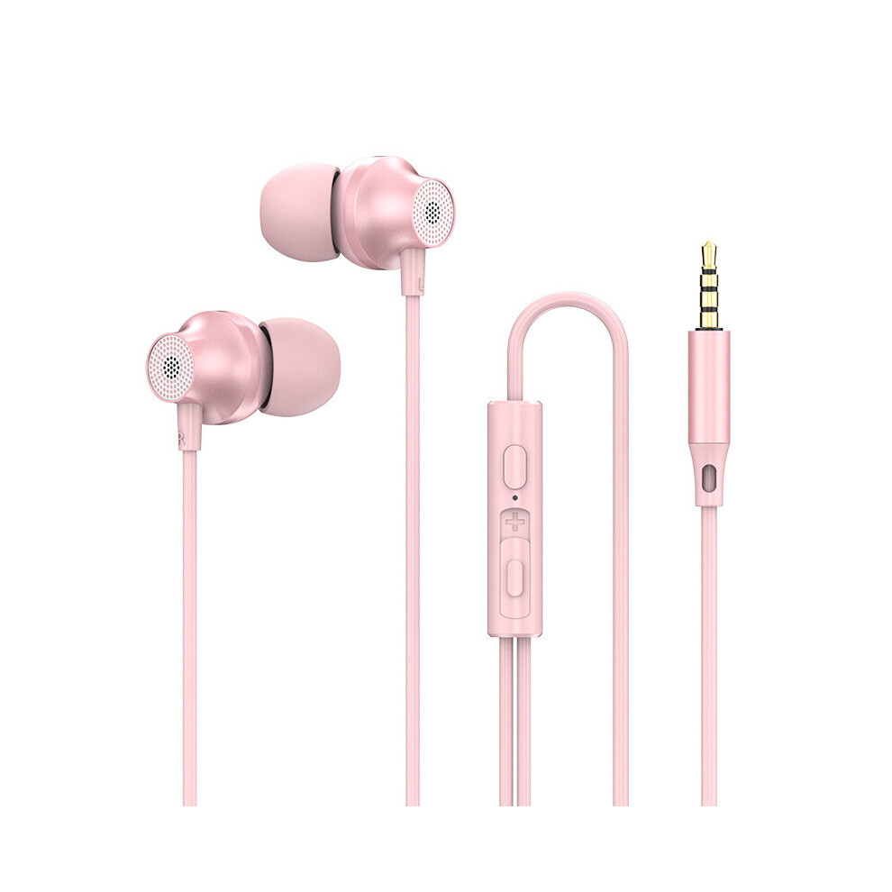 (A- 3.5Mm) 2022 Type-C Metal Earphone For Oneplus 10 9 Pro Huawei Xiaomi In-Ear Mic Wire Control Bass Headset Earbuds Pink 4851204935317