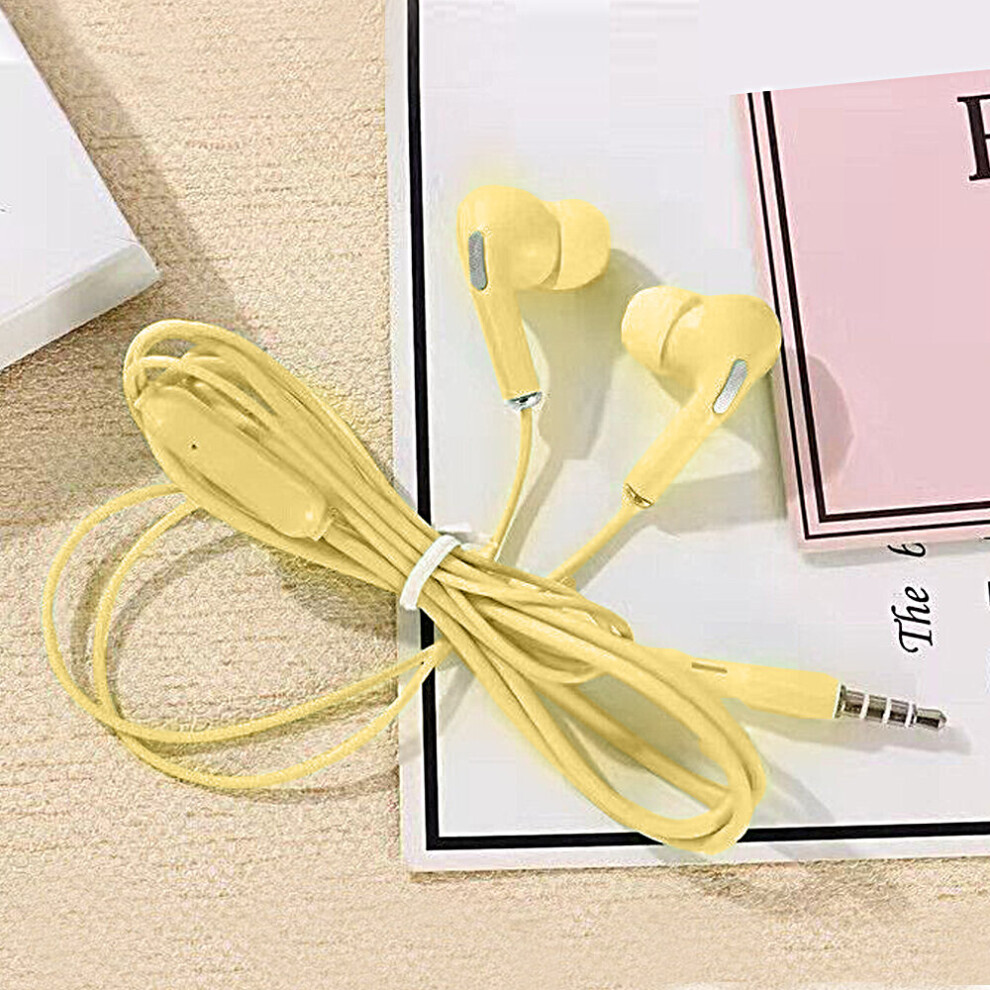(A-) Olaf Mobile Wired Headphones Sport Earphone In Ear 3.5Mm Sport Earbuds Headset Universal Music Earphones With Mic For Phones Yellow 4851204880815