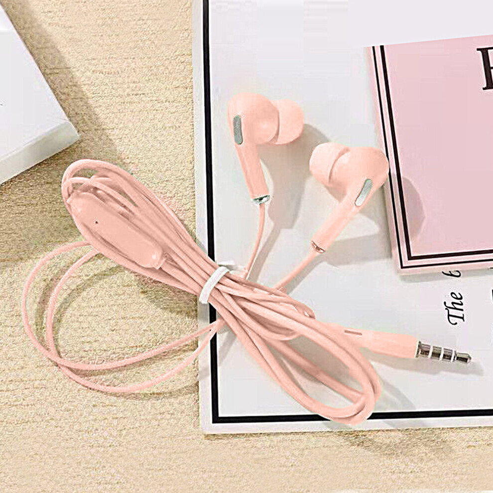 (A-) Olaf Mobile Wired Headphones Sport Earphone In Ear 3.5Mm Sport Earbuds Headset Universal Music Earphones With Mic For Phones Pink 4851204880792