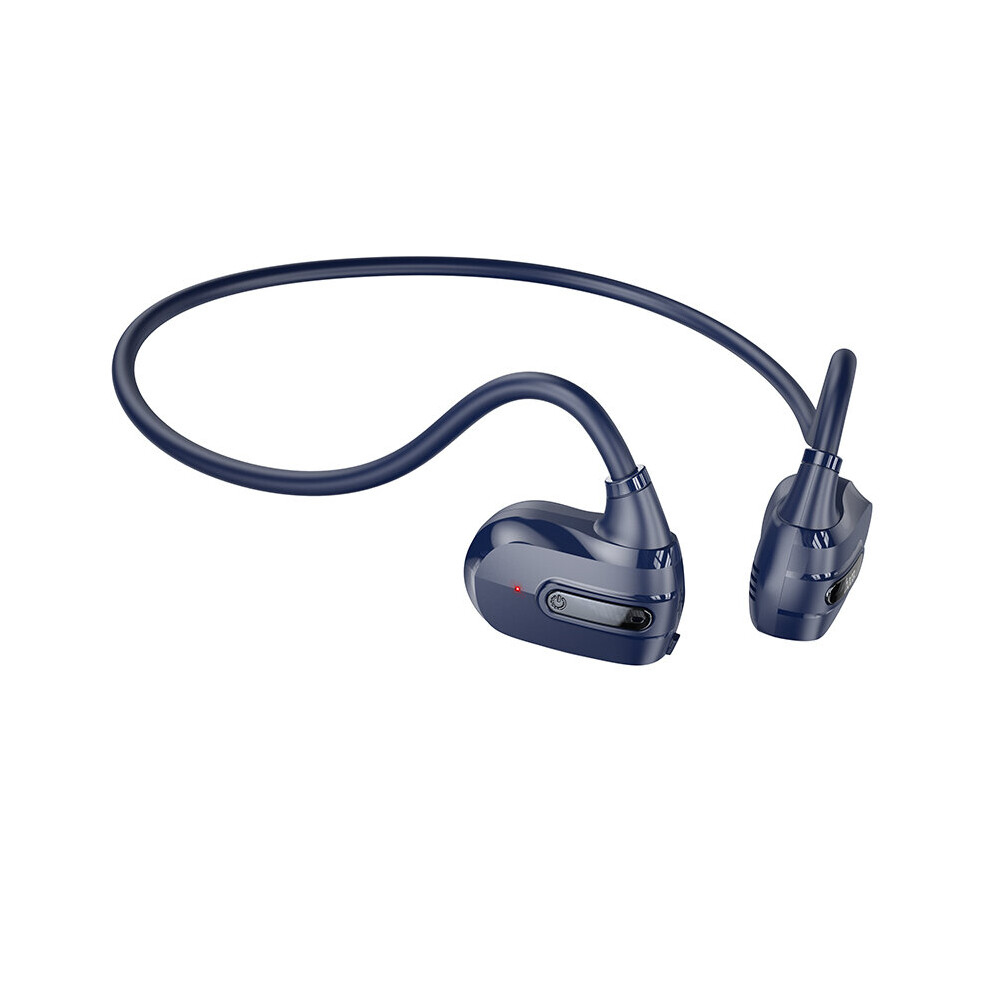 (A-Navy ) Hoco Es63 Air Conduction Tooth 5.3 Wireless Earphone Sport Music Headphone Hifi Audio Running Weight Handsfree Earbuds Blue/Light 4851204972312