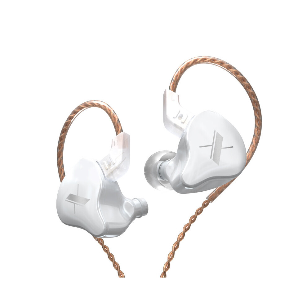 (A-Edx-No-Mic) Kz Edx 1Dd 10Mm Composite Magnetic Dynamic Driver Hifi In-Ear Earphone Iem With Detachable 0.75Mm 2 Pin Cable White 4851204889191