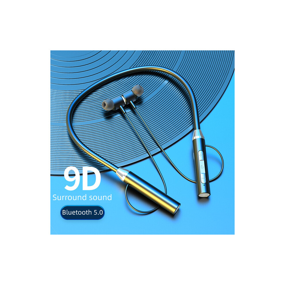 (A-) Olaf Magnetic Earphones Bluetooth 5.0 Wireless Headphones Neckband Handfree Earbuds Waterproof Headset With Mic Black 4851204921402