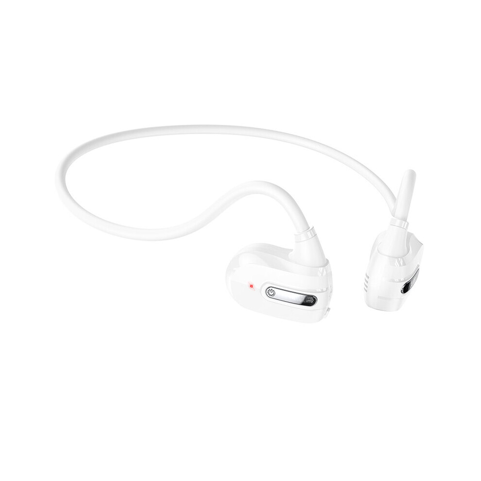 (A-) Hoco Es63 Air Conduction Bluetooth 5.3 Wireless Earphone Sport Music Headphone Hifi Audio Running Weight Handsfree Earbuds White/Light 4851204972329