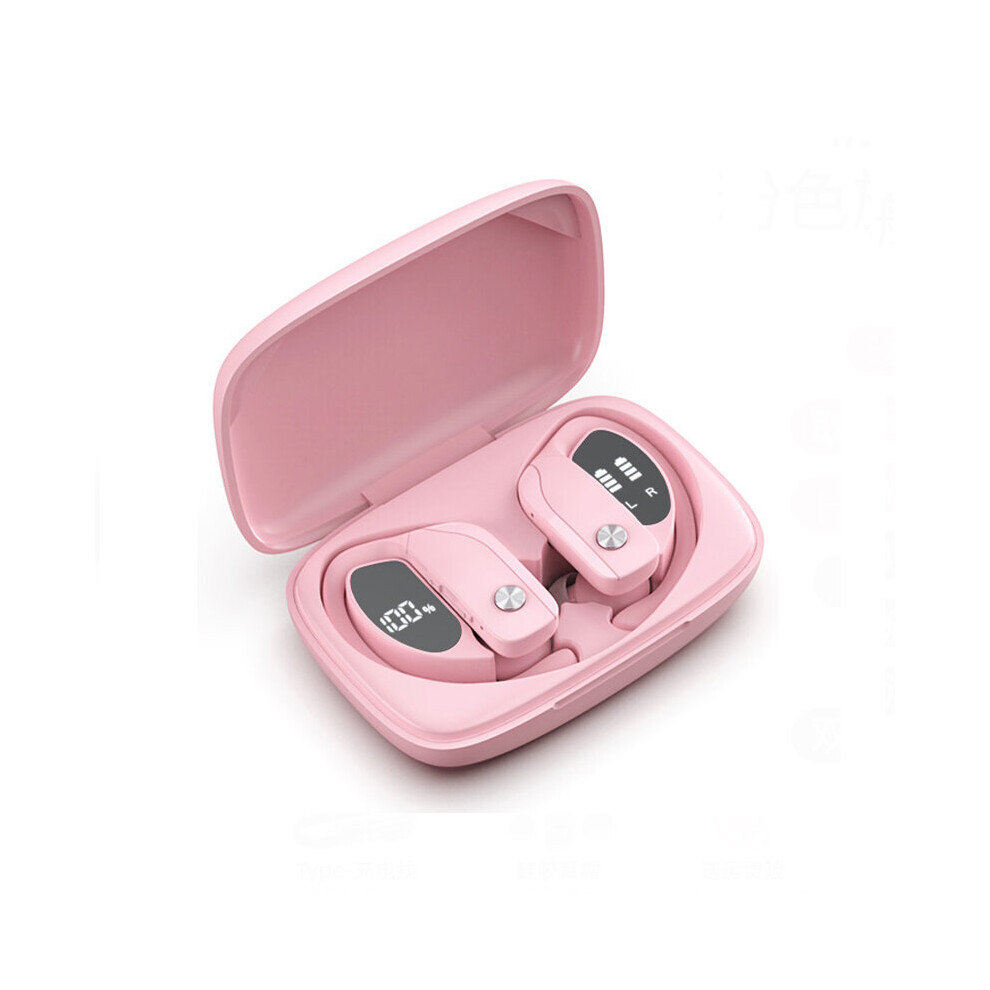 (A-) Nvahva True Wireless Earphones Sports Bluetooth Earbuds Headphones Tws Deep Bass Headsets With Mic Power Display Ipx5 Waterproof Pink 4851204948041