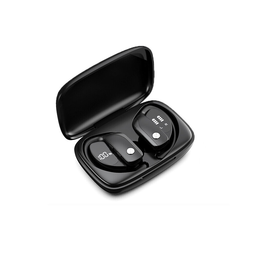 (A-) Nvahva True Wireless Earphones Sports Bluetooth Earbuds Headphones Tws Deep Bass Headsets With Mic Power Display Ipx5 Waterproof Black 4851204948010