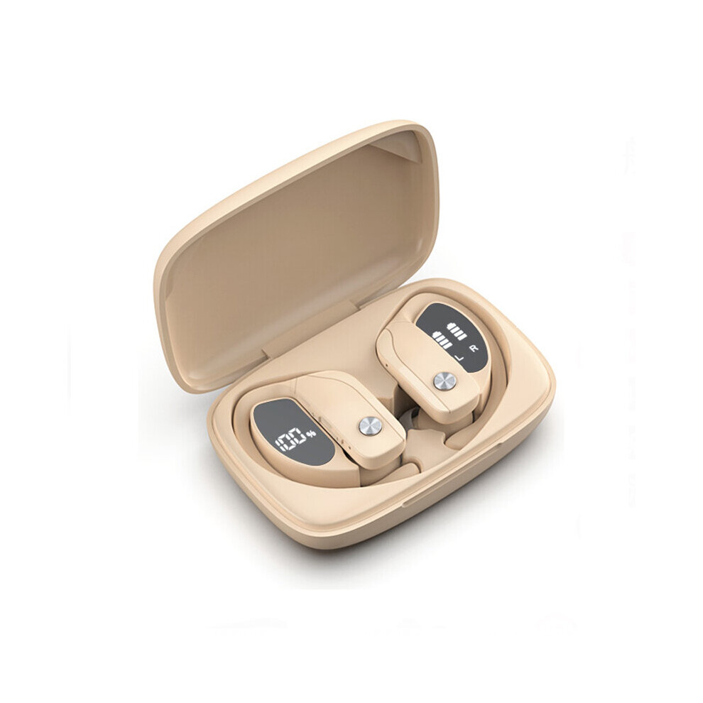 (A-Nude) Nvahva True Wireless Earphones Sports Bluetooth Earbuds Headphones Tws Deep Bass Headsets With Mic Power Display Ipx5 Waterproof 4851204948034