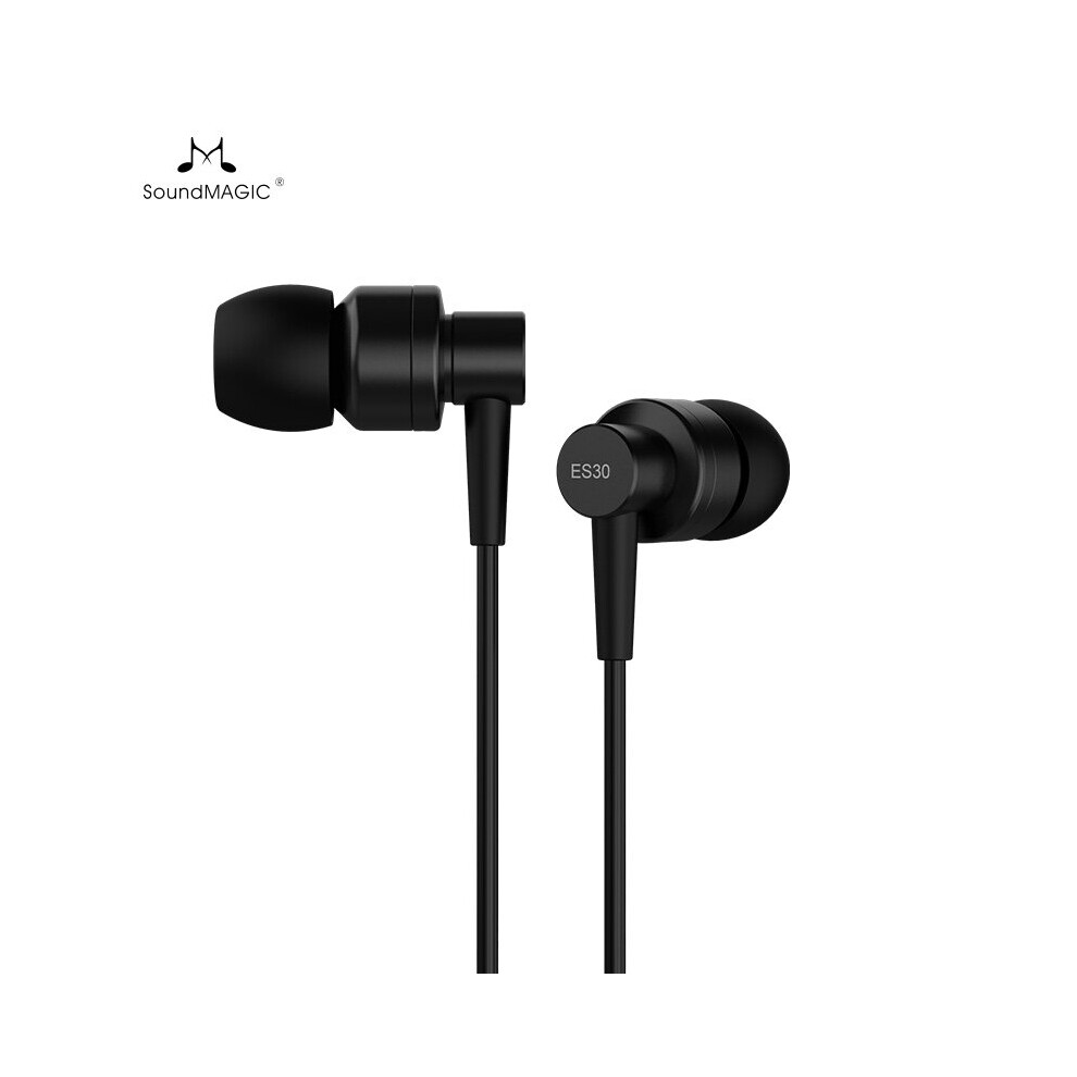 (A-Es30 Without Mic) Soundmagic Es30c Wired Earbuds With Microphone Noise Isolating In Ear Headphones Hifi Sound Earphones Comfortable Fit 4851205021989