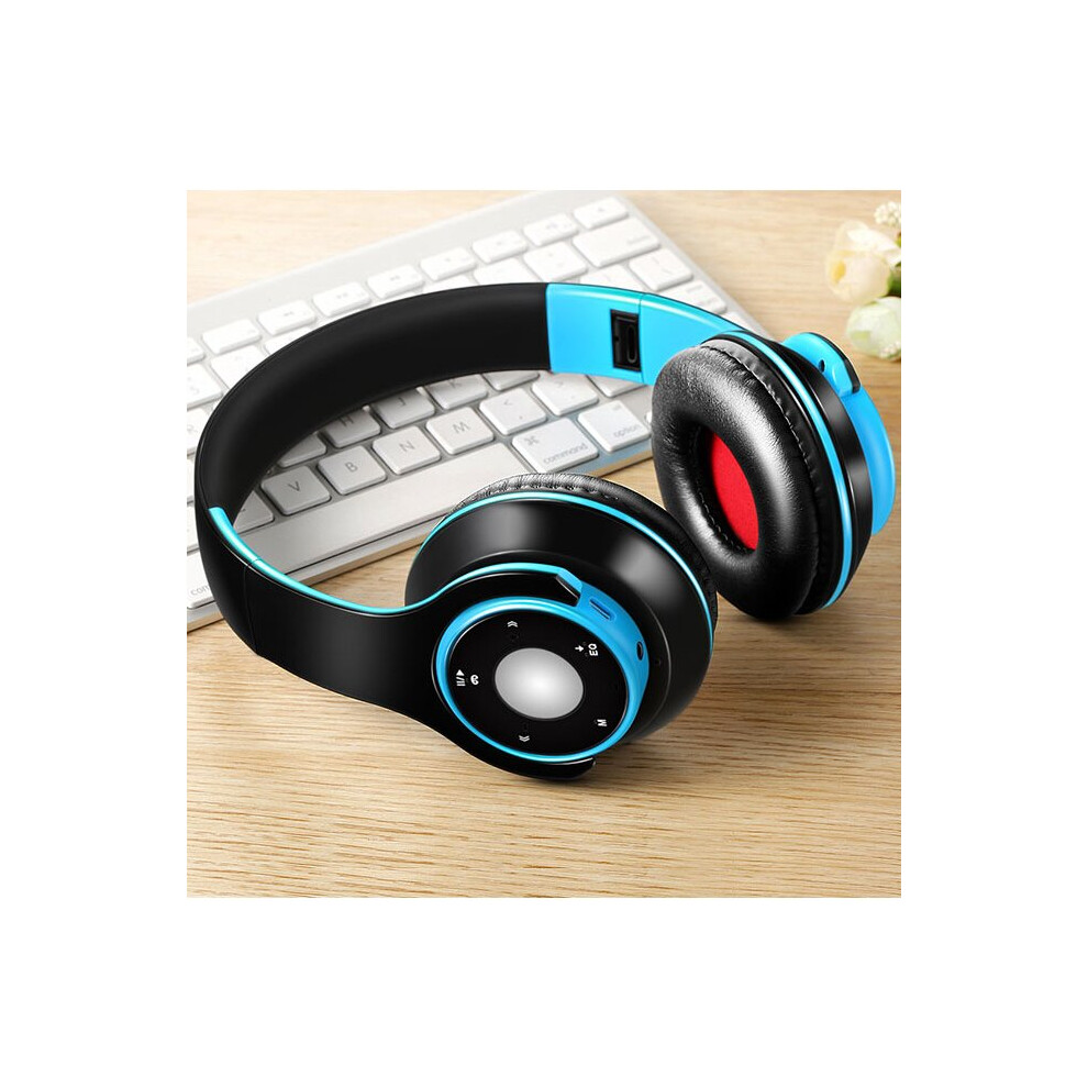 (A-) Wireless Headset Tooth Earphones And Headphone For Girls Samsung Sport And Sd Card With Mic Hifi Stereo Ios Android In Phone Blue 4851204893747