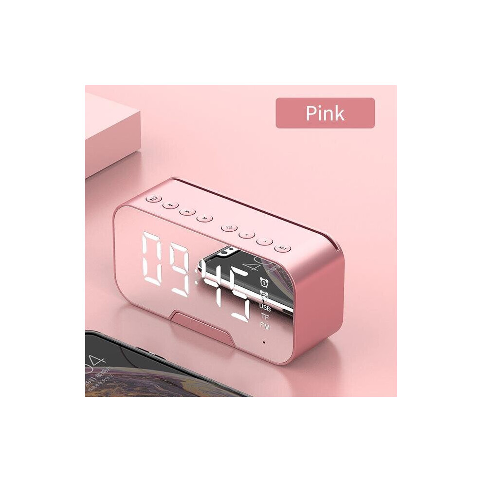 Photos - Radio / Clock  Digital Table Clock Sound Dual Alarm Clock Settings Subwoofer Led Mirror Digital Mp3 Fm Radio Mini Alarm Clock Port(a-blue)