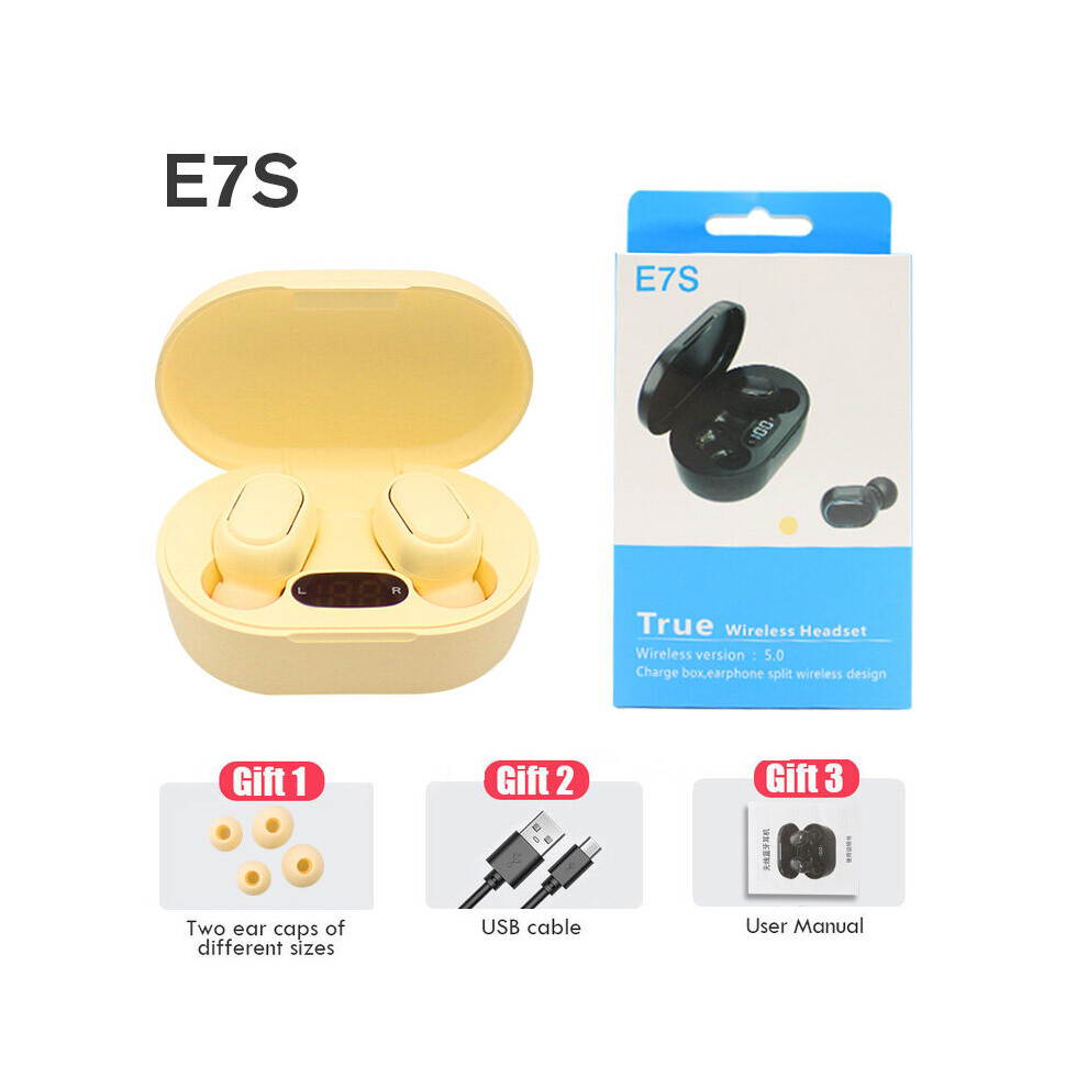 (A-002) Tws E7s Bluetooth 5.0 Fone Charging Box Wireless Headphone 9D Stereo Sports Waterproof Earbuds Headsets With Microphone 4851204884578