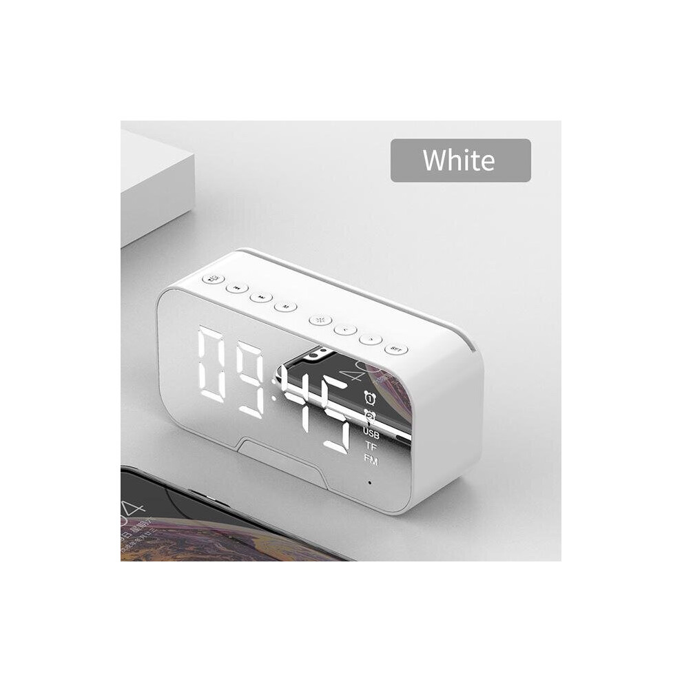 Photos - Radio / Clock Digital Table Clock Sound Dual Alarm Clock Settings Subwoofer Led Mirror Digital Mp3 Fm Radio Mini Alarm Clock Porta(a-red)