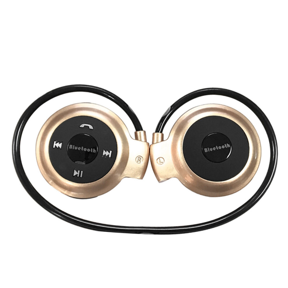 (A-) Mini503 Sport Wireless Bluetooth Headphones Stereo Earphones Mp3 Music Player Headset Earpiece Micro Sd Card Slot Fm Radio Mic Gold 4851204958453