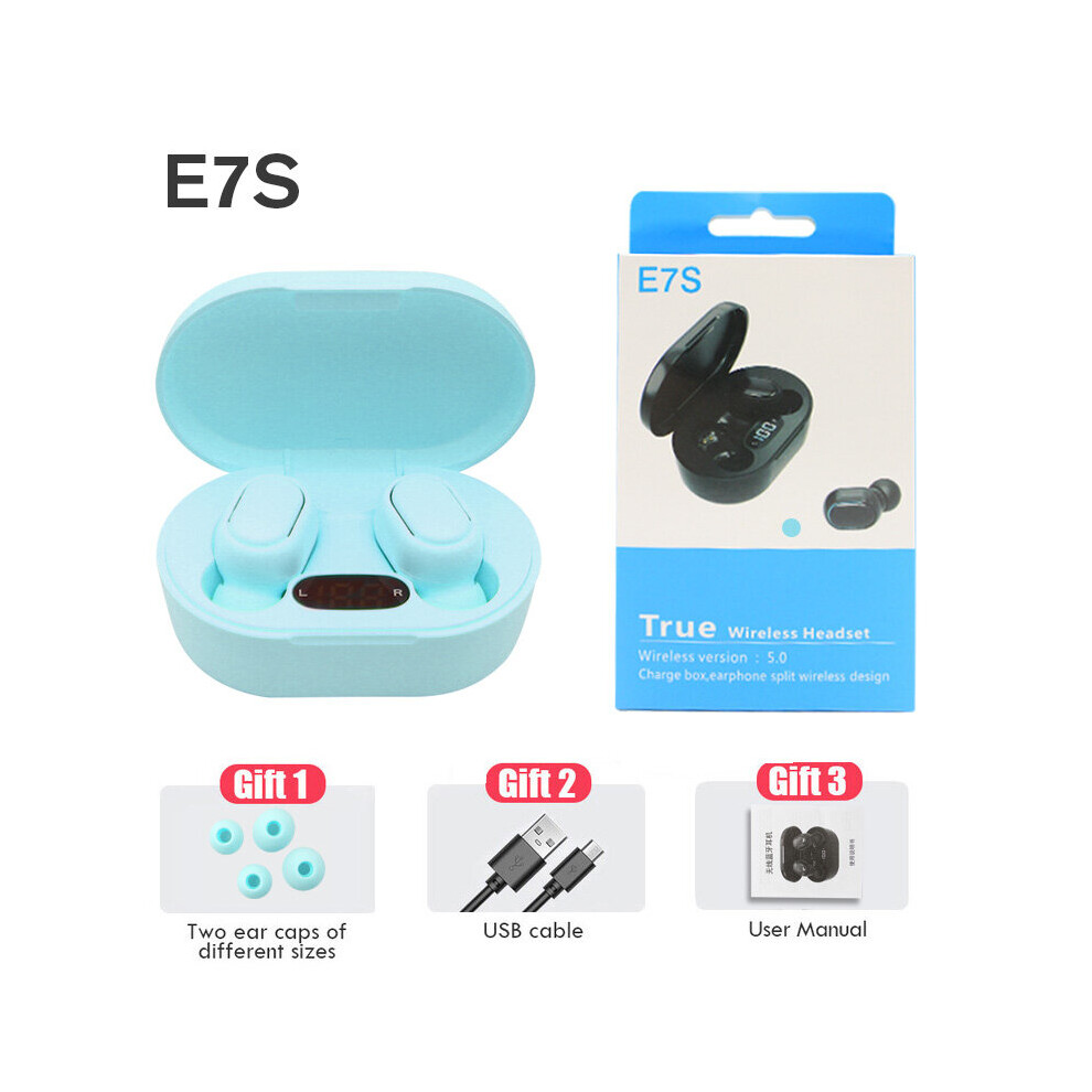 (A-003) Tws E7s Bluetooth 5.0 Fone Charging Box Wireless Headphone 9D Stereo Sports Waterproof Earbuds Headsets With Microphone 4851204884585