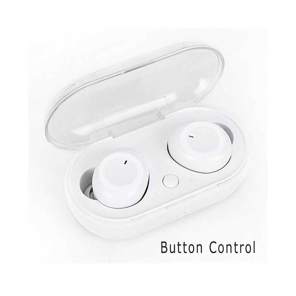 (A-Y50-) New Tws Bluetooth Earphone 5.0 Wireless Headset Ipx6 Waterproof Deep Bass Earbuds True Wireless Stereo Headphone Sport Earphones White 4851204961910