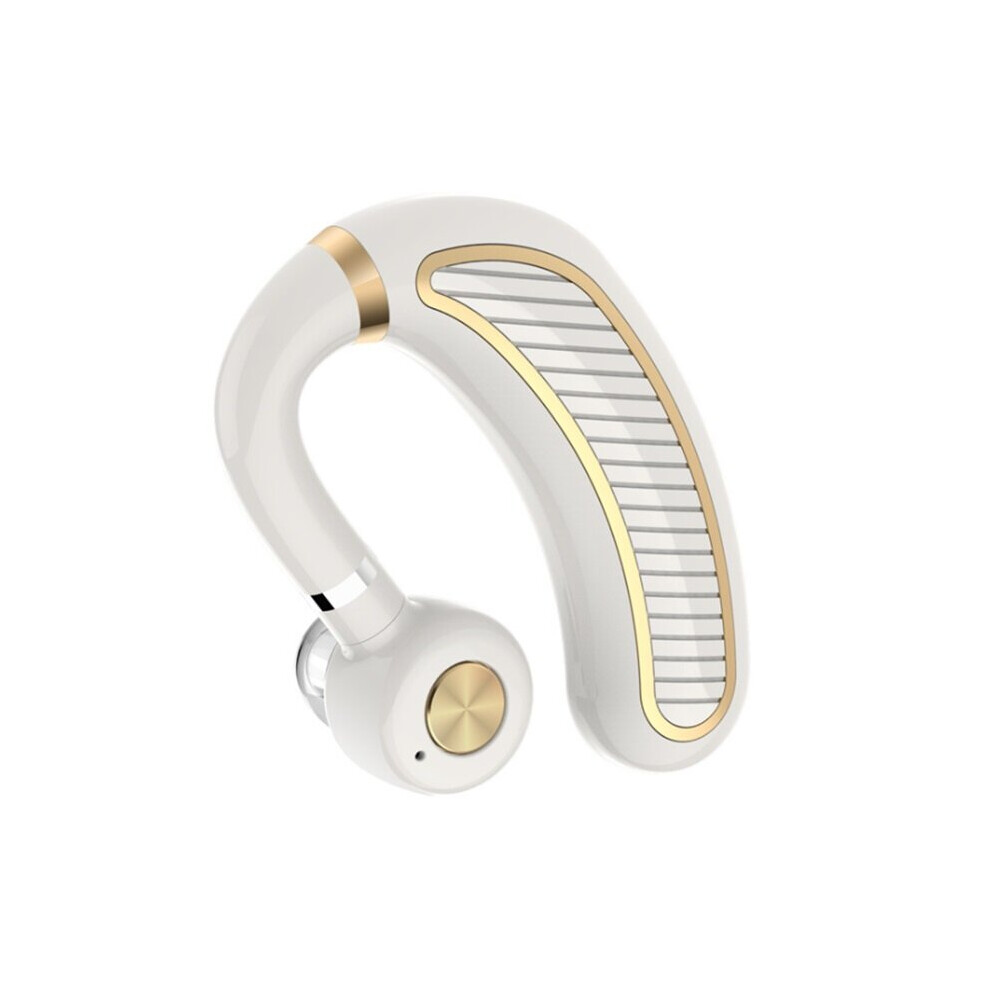 (A-) Bluetooth Earphone With Microphone 24 Hours Talk Time Wireless Headset Sweat-Proof Sport Music Earbuds Long Last Earpiece White 4853106754188
