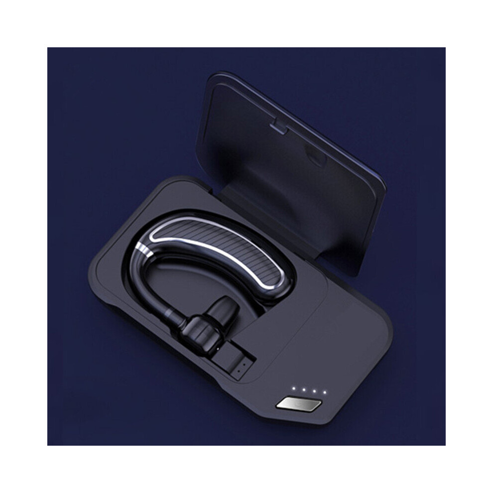 (A- Charging Box) Bluetooth Earphone With Microphone 24 Hours Talk Time Wireless Headset Sweat-Proof Sport Music Earbuds Long Last Earpiece Silver 4853106754171
