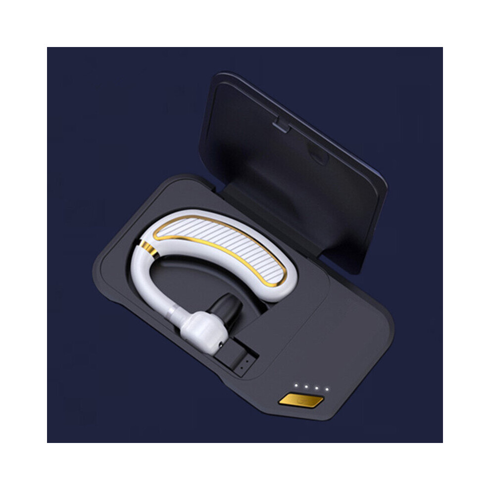 (A- Charging Box) Bluetooth Earphone With Microphone 24 Hours Talk Time Wireless Headset Sweat-Proof Sport Music Earbuds Long Last Earpiece White 4853106754195
