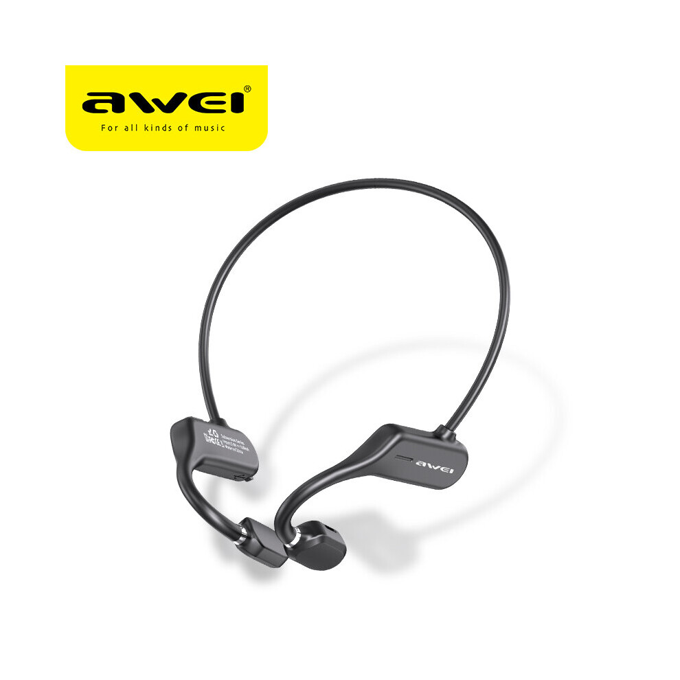 (A-) Awei A889bl Wireless Bluetooth Earphone Air Conduction Sport Earbuds With Mic For Running Hifi Handsfree Earphones Black 4851205036211