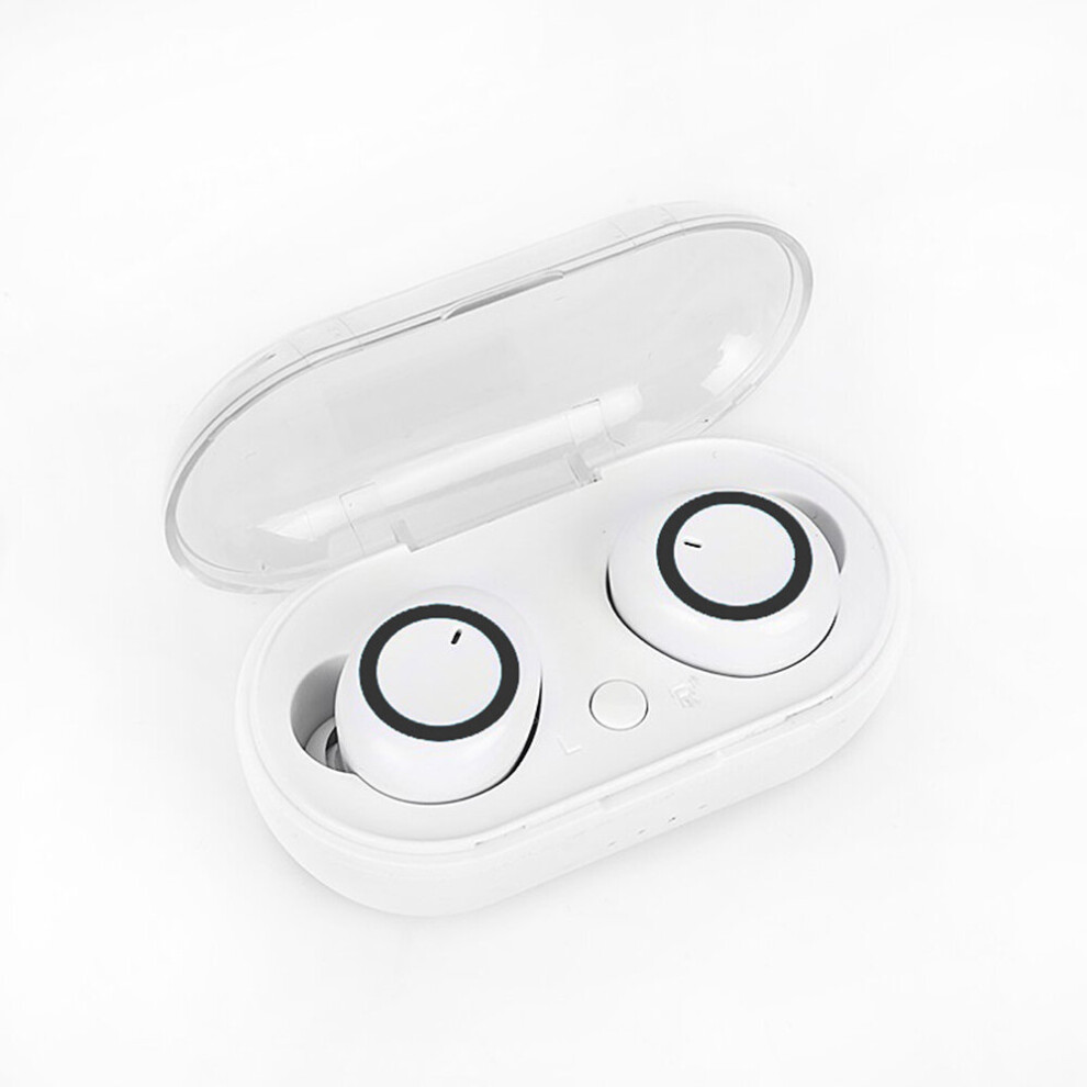 (A- Black) Tws 5.0 Bluetooth Earphones Fingerprint Touch Wireless Earbuds Hd Stereo Wireless Headphones Noise Cancelling Gaming Headset White/Black 4851205021934